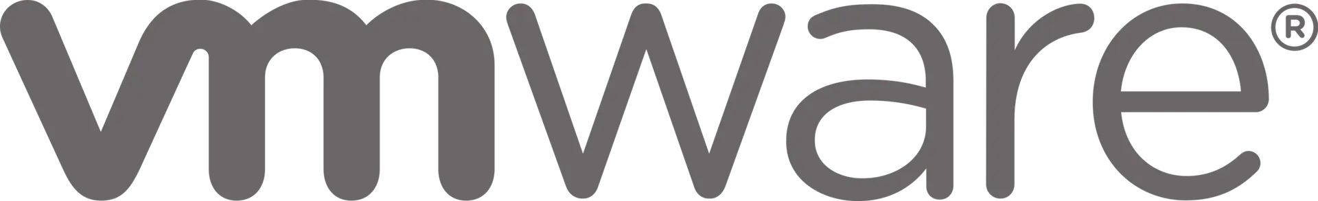 Logo VMware per soluzioni di virtualizzazione server e infrastrutture IT